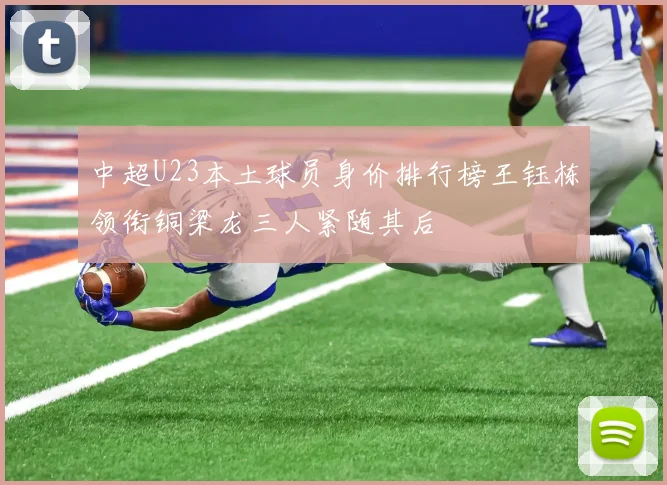 中超U23本土球员身价排行榜王钰栋领衔铜梁龙三人紧随其后